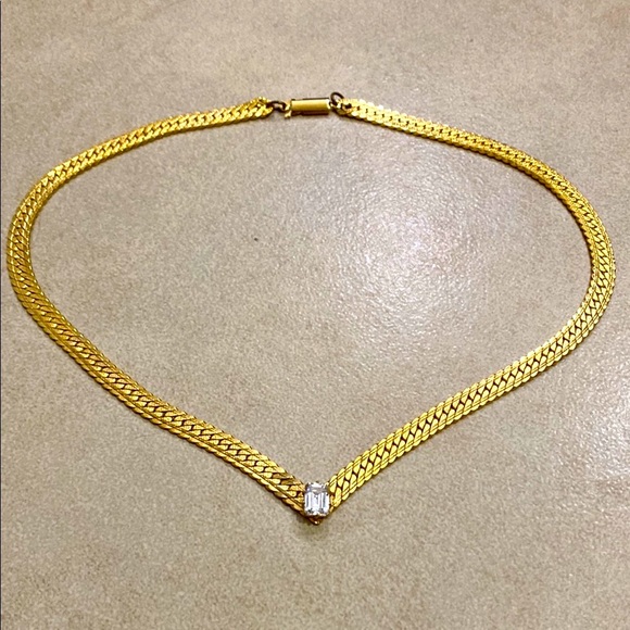 Napier Gold and Cubic Zirconia Necklace - Picture 4 of 9